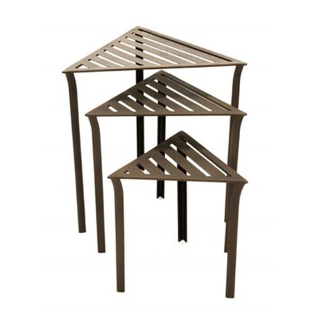 ACHLA DESIGNS Achla WTN-01 Triangular Nesting Tables - Bronze- set of 3 WTN-01
